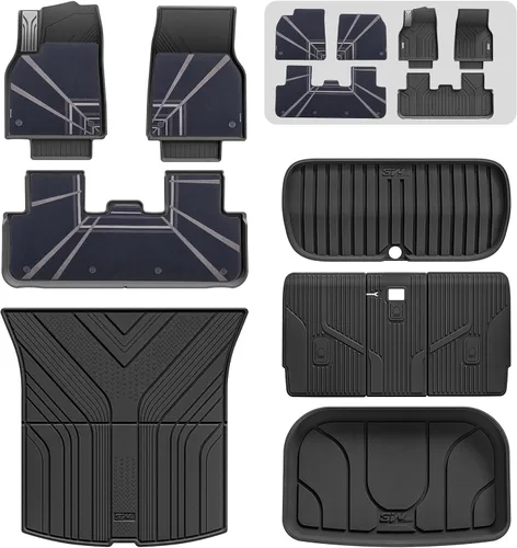 Miniatura 35 de 3W – Tapetes y revestimiento para maletero compatibles con Tesla Model S 2021-2026, tapetes TPE para todo tipo de clima con ajuste personalizado