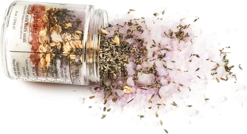 Miniatura 3 de Hemlock Park Crema de baño de leche de coco y lavanda Leche de coco botánica, botánicos, sal del mar muerto, sal de Epsom y sal mineral rosa