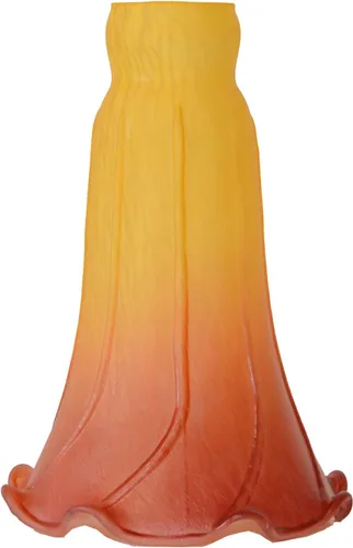 Miniatura 5 de Pantalla de cristal soplado Lily Flower, tulipán estilo Tiffany reemplazo para lámparas de mesa y pie, diámetro interior de apertura de 1.06 Rosado