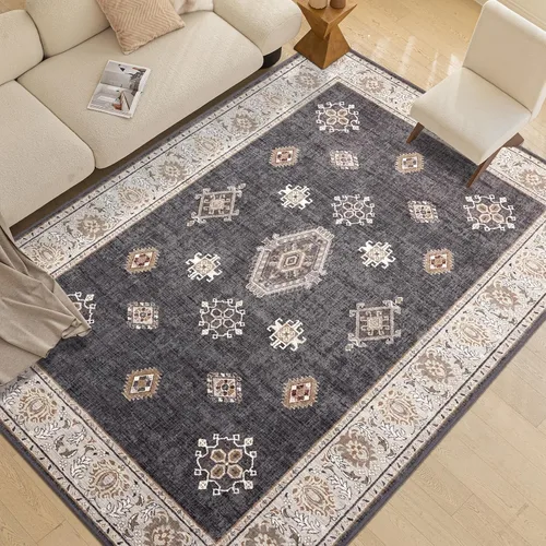 Miniatura 28 de ILANGO Alfombras de Área de Yute para Exteriores, Alfombras Tejidas Lavables para Patio 5'x7', Alfombras Naturales de Estilo Rústico para Áreas