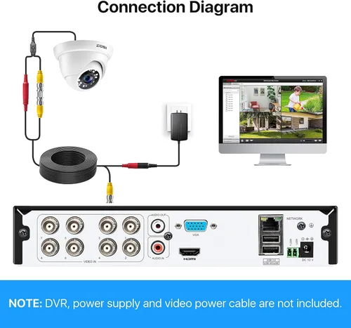 Miniatura 8 de ZOSI 1080P FULL HD 4-en-1 TVI/CVI/AHD/CVBS Cámara de seguridad 1920TVL Interior al aire libre día noche vigilancia CCTV Cámara domo para HD-TVI