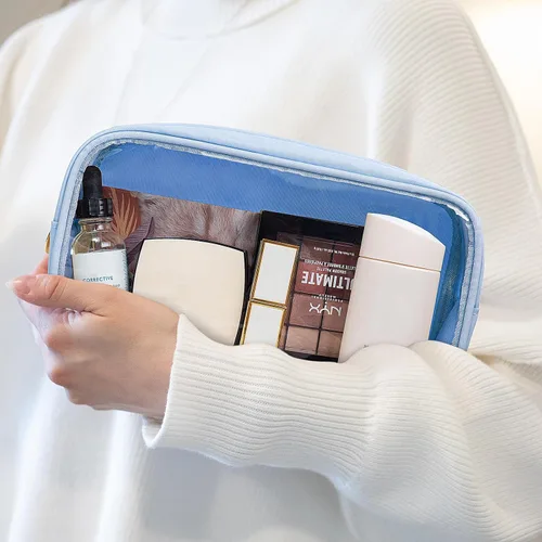 Miniatura 6 de KOTORA Bolsa de maquillaje transparente, bolsa de cosméticos, pequeña bolsa pequeña, bolsa de aseo aprobada por la TSA, bolsas de aseo
