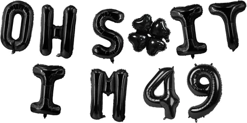 Miniatura 14 de Globos de látex de 16 pulgadas con texto en inglés "Oh I'm 14" Black Hallo Fourteen Cheers to 14 Years Old Theme Decor for Man Woman Happy 14th