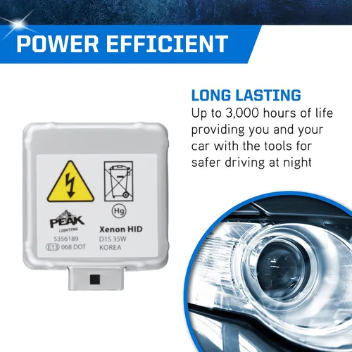Miniatura 5 de PEAK Bombilla de repuesto para faros delanteros de xenón HID D1S
