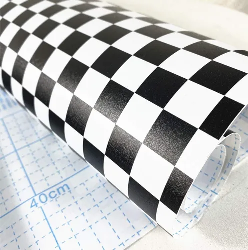 Miniatura 4 de Redodeco Azulejos adhesivos de mosaico blanco y negro para salpicaduras, película de vinilo brillante, para encimera de cocina, papel tapiz, papel