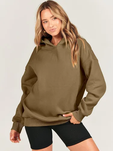 Miniatura 5 de ANRABESS Sudaderas de gran tamaño con capucha de forro polar para mujer, sudaderas casuales de manga larga, sueltas, ropa de otoño 2023