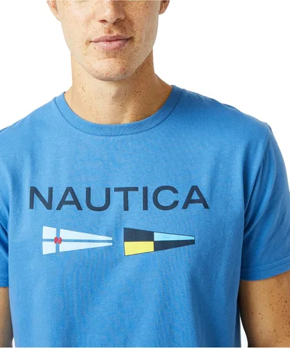 Miniatura 4 de Nautica Camiseta estampada con logotipo y bandera de señal para hombre