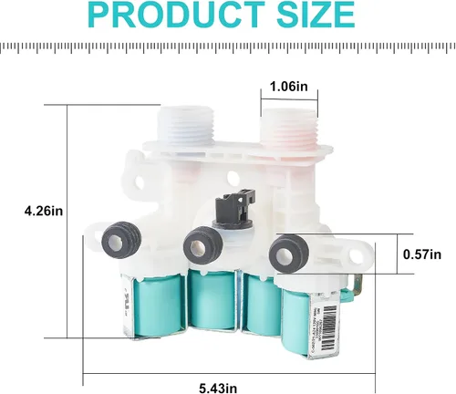 Miniatura 2 de Reemplazo de válvula de entrada de agua para lavadora de hidromasaje Kenmore Maytag W11165546 W11096267 Reemplazo de válvula de entrada de agua