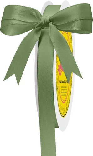 Miniatura 351 de Cinta de satén blanca antigua de doble cara de 1-1/2 pulgadas x 50 yardas, cinta de poliéster para envolver regalos, día de San Valentín, bodas
