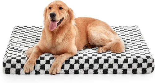 Miniatura 14 de JOEJOY Cama para perro para perros grandes, cama ortopédica extra grande para perros con funda extraíble y lavable, cama de espuma con forma de caja