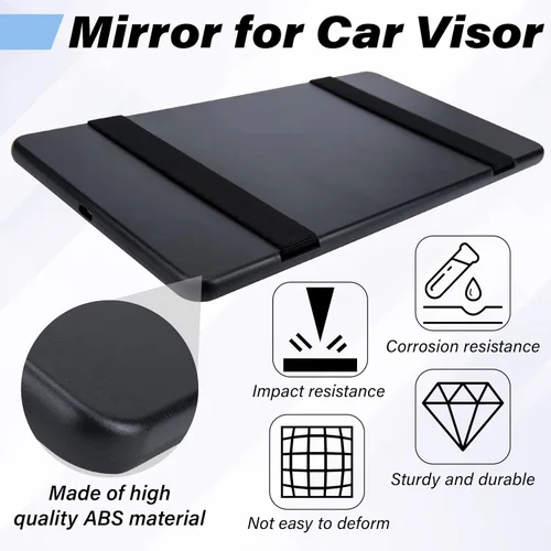 Miniatura 3 de Espejo de visera solar para automóvil, espejos de maquillaje cosméticos con correas, espejo cosmético para interiores de automóviles HD, accesorios