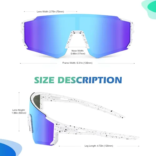Miniatura 6 de Fanshen Kids Baseball Sunglasses Youth - Sports Polarized Sunglasses Softball Cycling for Boys Girls Ages 3-12 UV Protection