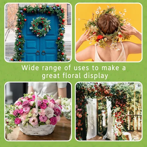 Miniatura 7 de 200 alfileres florales de 1.7 pulgadas, pequeños pines florales para plantas de manualidades, clips de helecho verde para selecciones florales