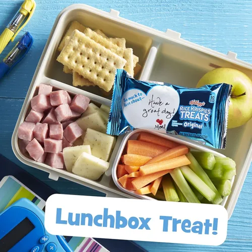 Miniatura 4 de Rice Krispies Treats Crispy Marshmallow Squares, caja de aperitivos para niños, barras de cereales, original (paquete de 108)