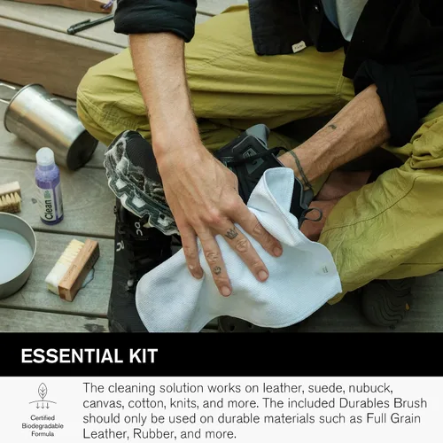 Miniatura 4 de Jason Markk Suede Essentials - Paquete de 4 piezas para el cuidado de zapatos y zapatillas, solución de limpieza profunda de 4 onzas, dos cepillos