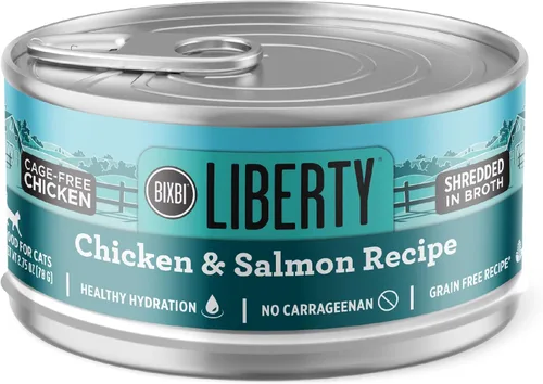 Miniatura 9 de BIXBI Liberty Alimento húmedo enlatado para gatos, sin granos, receta de paté de atún, 2.75 onzas (paquete de 24)