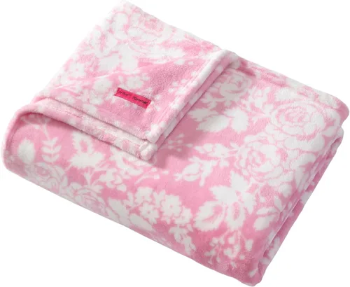 Miniatura 37 de Betsey Johnson - Manta para sofá o cama, manta súper suave y extragrande de aspecto audazmente mullido (corazón punteado rosa, 50" x 70")