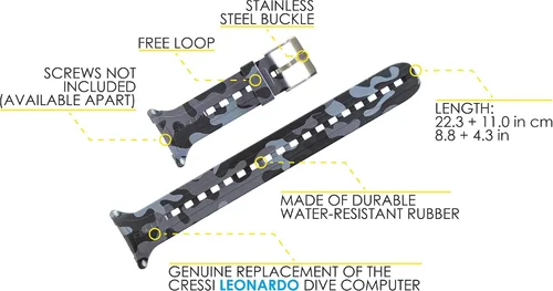 Miniatura 14 de Cressi Genuine Watchband, Screen Protector Replacement for Big-Screen Dive Computer - Original Spare Parts