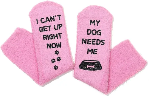 Miniatura 50 de CHANGGER Calcetines unisex con texto en inglés "If You Can Read This Bring Me Some Fuzzy Funny Saying Crew Socks Christmas Unisex Gift