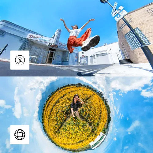 Miniatura 2 de Insta360 ONE X2 Cámara de acción impermeable de 360 grados, 5.7K 360, estabilización, pantalla táctil, edición AI, transmisión en vivo, cámara web