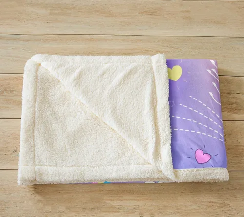 Miniatura 3 de Manfei Manta de unicornio Kitten Kawaii con diseño de gato y unicornio para sofá, nubes arcoíris, estrellas, corazones, manta de cama para niños