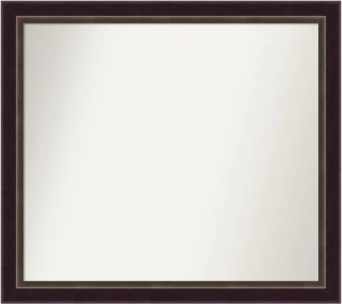 Miniatura 397 de Amanti Art Espejo de baño de bronce para sobre el fregadero, 24 x 24 pulgadas, espejo cuadrado de bronce Lara para tocador, marco de madera