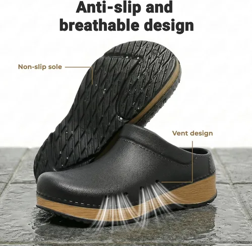 Miniatura 5 de Youermei Zapatillas de casa para hombre y mujer, sandalias de trabajo ligeras con plantilla EVA extraíble, soporte de arco, zapatos antideslizantes