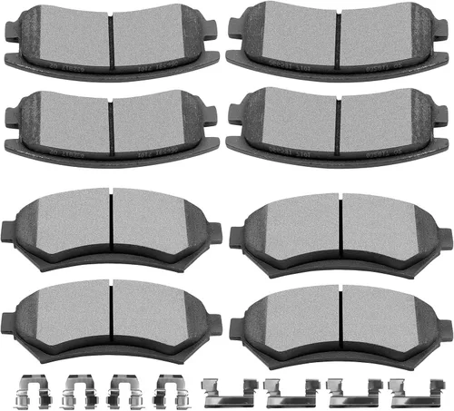 Miniatura 18 de SCITOO - Juego de pastillas de freno de cerámica, 8 pastillas de freno para BMW 740i 1995, 1997-2001, BMW 740i, 1995-2001 para BMW 740iL, 2000-2003