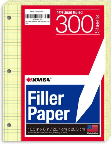 Miniatura 15 de KAISA Papel para cuaderno de hojas sueltas, rayas universitarias, 300 hojas por papel rayado, 8 x 10.5 pulgadas, 3 agujeros perforados para carpeta