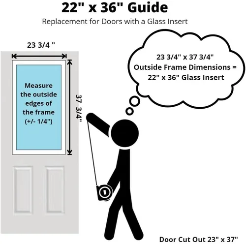 Miniatura 7 de Kit de reemplazo solo para marco de puerta de entrada - ¡El vidrio NO está incluido! (9 Lite para vidrio de 1/2", 22" x 36")