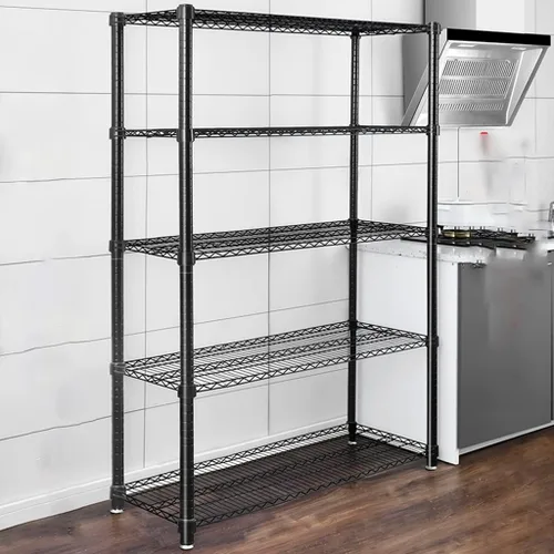 Miniatura 2 de Shelves 5-Tier Metal Storage Shelves, Wire Shelving Unit Storage with Adjustable Leveling Feet, for Laundry Bathroom Kitchen,Each Layer Load 220 LBS