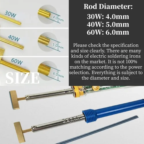 Miniatura 3 de 3 unids T Tip Soldador con Banda de Prensa Caliente para Pantalla LCD Flex Cinta Cable Reparación 30W/40W/60W