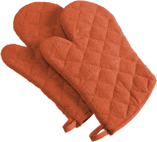 Miniatura 33 de DII Basic Terry Collection - Guante de horno acolchado 100% algodón, color marrón, 2 piezas