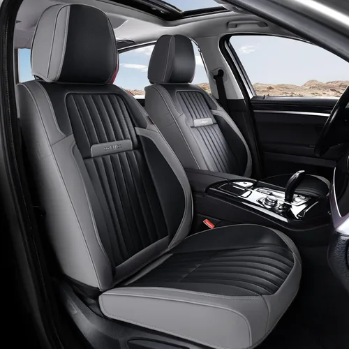 Miniatura 30 de Coverado Fundas de Asiento Delantero para Automóvil, 2 Piezas Fundas de Asiento de Cuero para Automóviles, Protector de Asiento de Automóvil Solo