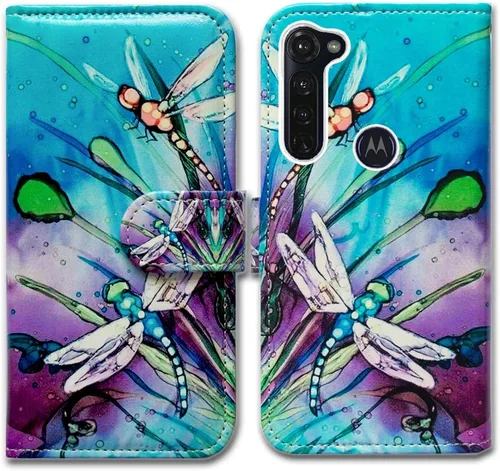 Miniatura 9 de Bcov Funda para Moto G Stylus/Moto G Pro, color verde pájaro negro con tarjetero y soporte para tarjeta y soporte para Motorola Moto G Stylus/Moto G