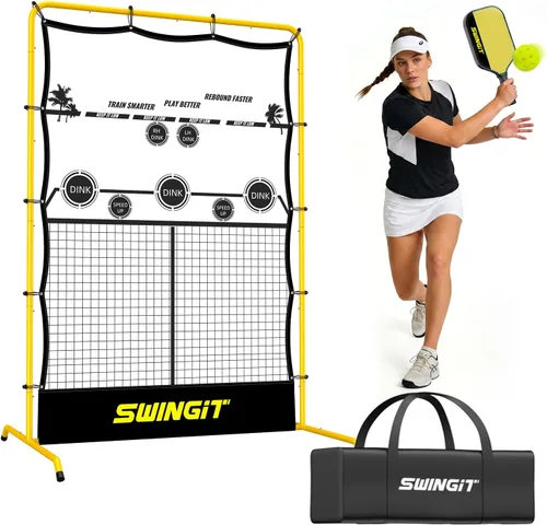 Miniatura 10 de Red de práctica de pickleball con mini red de pickleball pequeña de 6 pies, sistema de entrenamiento individual portátil para manos delanteras