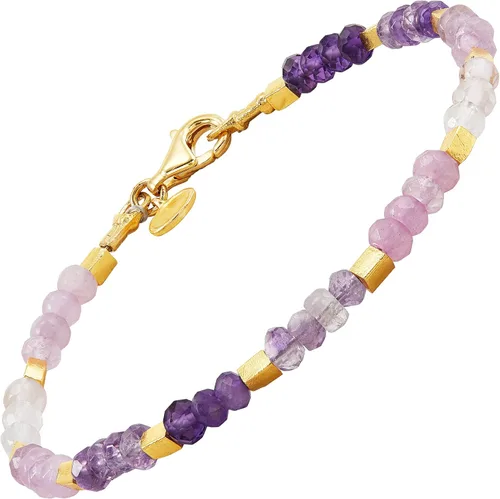 Miniatura 7 de Silpada Pulsera de amatista, jade y cuarzo rosa en plata de ley, 7.5 pulgadas, amatista jade