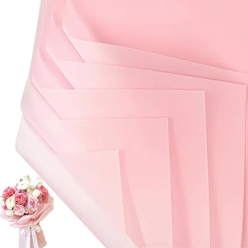 Miniatura 15 de Jutieuo 20 hojas de papel de regalo de flores negras, papel floral coreano translúcido impermeable para ramos de flores, embalaje de regalo, Borde