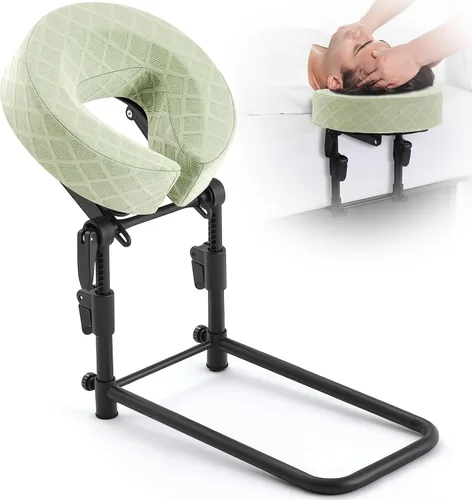 Qunclay Reposacabezas de masaje para cama, color verde, altura ajustable, cuna de masaje en casa, masajes portátiles, soporte para reposacabezas y