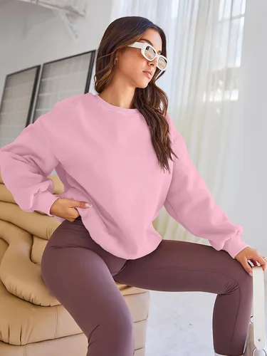 Miniatura 42 de EFAN Sudaderas de gran tamaño con cuello redondo Y2K para mujer, sudaderas con capucha para otoño, moda 2025, ropa para adolescentes y niñas, lindo
