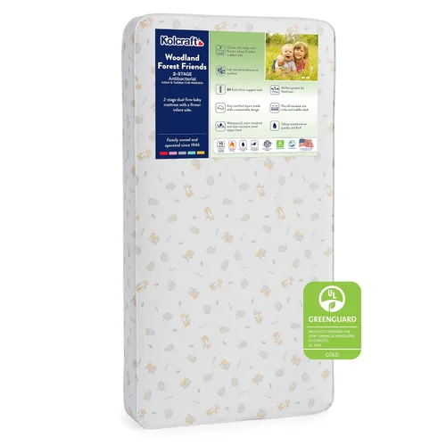 Miniatura 17 de Kolcraft BabyPedic - Colchón impermeable de grado médico para cuna y cama infantil, comodidad aireada, 80 bobinas de acero, certificado GREENGUARD