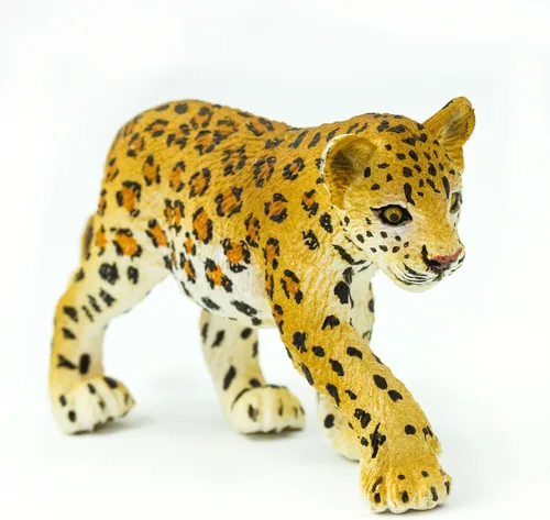 Miniatura 4 de Safari Ltd. Figura de juguete de cachorro de leopardo, realista, pintada a mano de 3.1 pulgadas, juguete educativo seguro para niños, niñas y niños