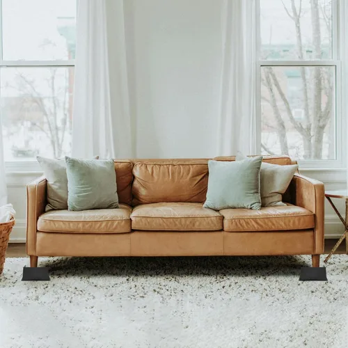 Miniatura 6 de Paquete de 4 elevadores de cama de 3 pulgadas, elevadores de muebles extra grandes de alta resistencia, elevadores de cama extra anchos para sofá