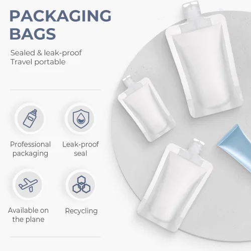 Miniatura 3 de 15 bolsas portátiles de embalaje de maquillaje líquido de viaje, bolsas portátiles 2025 para artículos de tocador, accesorios de viaje recargables