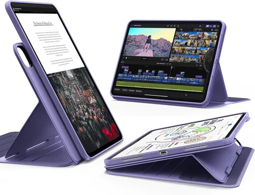 Miniatura 16 de ESR Funda para iPad Pro de 11 pulgadas (M5/M4) 2025/2024, funda magnética extraíble con carga y almacenamiento de lápiz, soporte ajustable