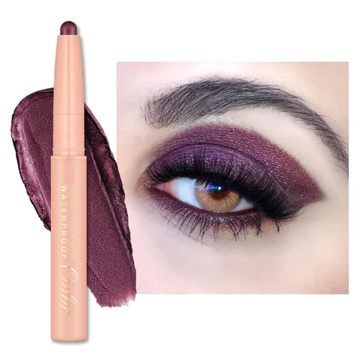 Miniatura 23 de Oulac Twist-Up Sombra de Ojos Brillante en Barra – Maquillaje de Ojos Vegano y Libre de Crueldad con Textura Cremoso y Mezclable, Resistente al 01