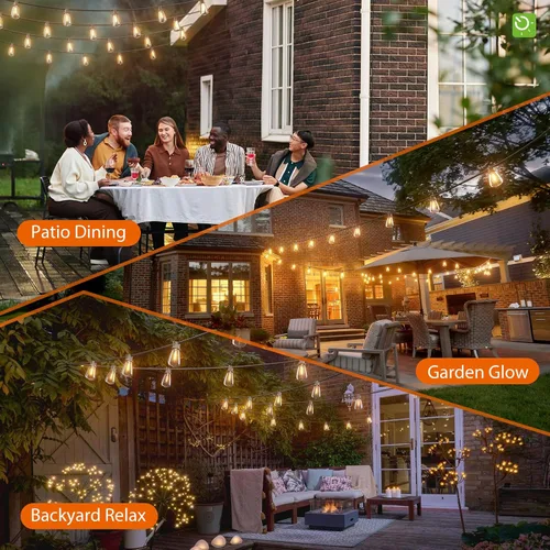 Miniatura 8 de KYY Luces de Cadena Solares de 78 Pies (72+6) para Exteriores con Puerto USB Control Remoto, LED Impermeables Alimentadas por Energía Solar