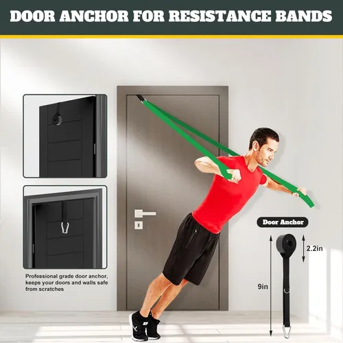 Miniatura 9 de Bandas de Ejercicio Bandas de Resistencia para Entrenamiento, Juego de Bandas de Dominadas, Equipo de Entrenamiento en Casa, Bandas de Entrenamiento