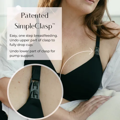 Miniatura 4 de Simple Wishes - Brasier de lactancia y manos libres en uno, cómodo, acolchado, talla 32 a talla más grande 40DD.