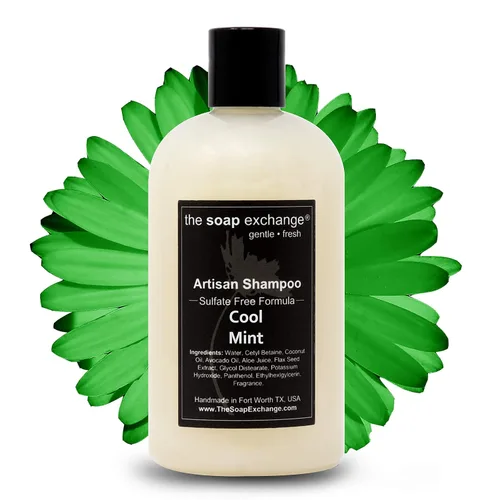 Miniatura 24 de The Soap Exchange Champú para el cabello, aroma a cuero de Texas, hecho a mano, 12 fl oz / 12.0 fl oz, cuidado natural del cabello artesanal, suave